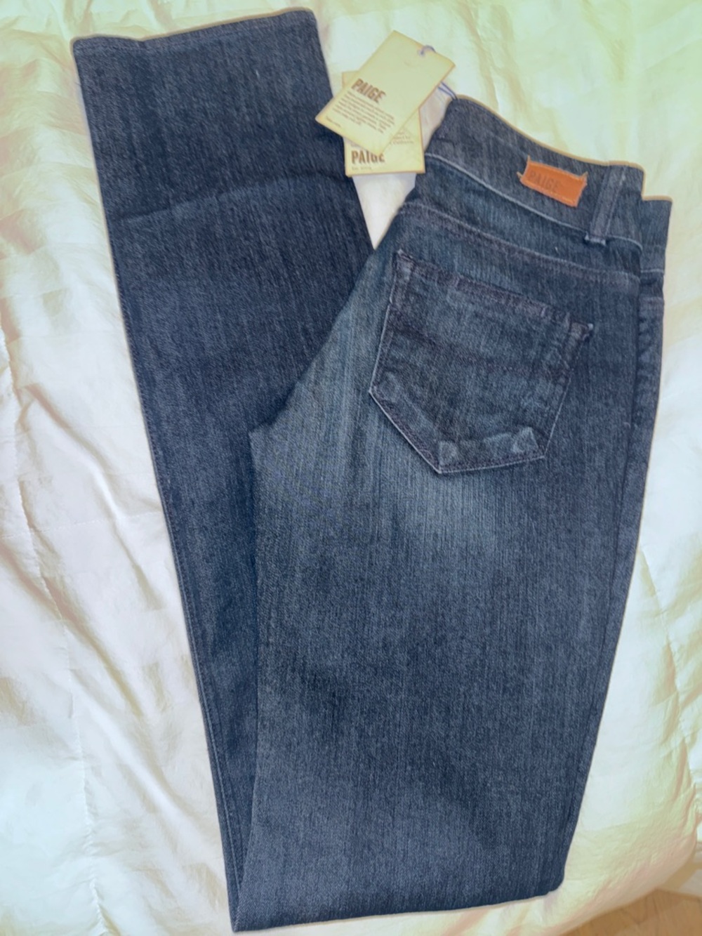 PAIGE Dark Blue straight leg jeans - hidden hills straight